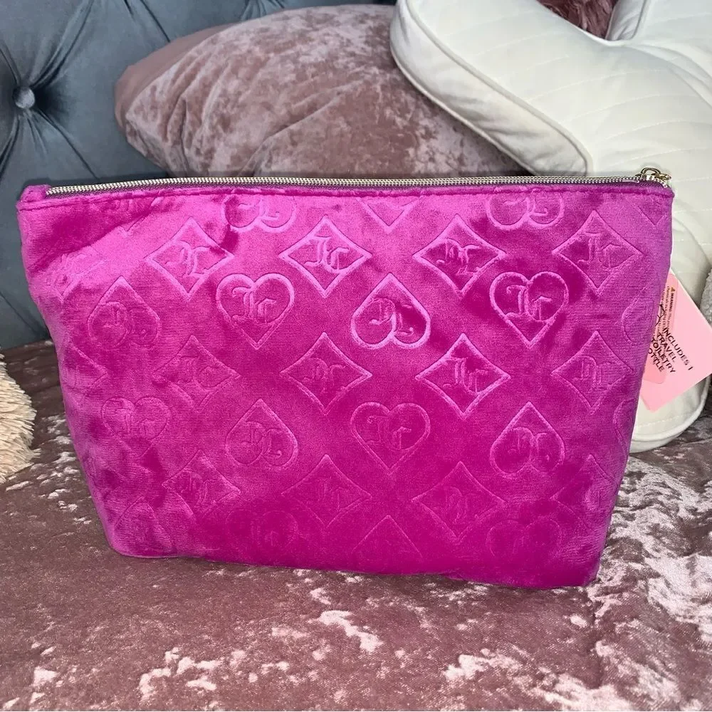 Juicy Couture Velour Purple Makeup Bag